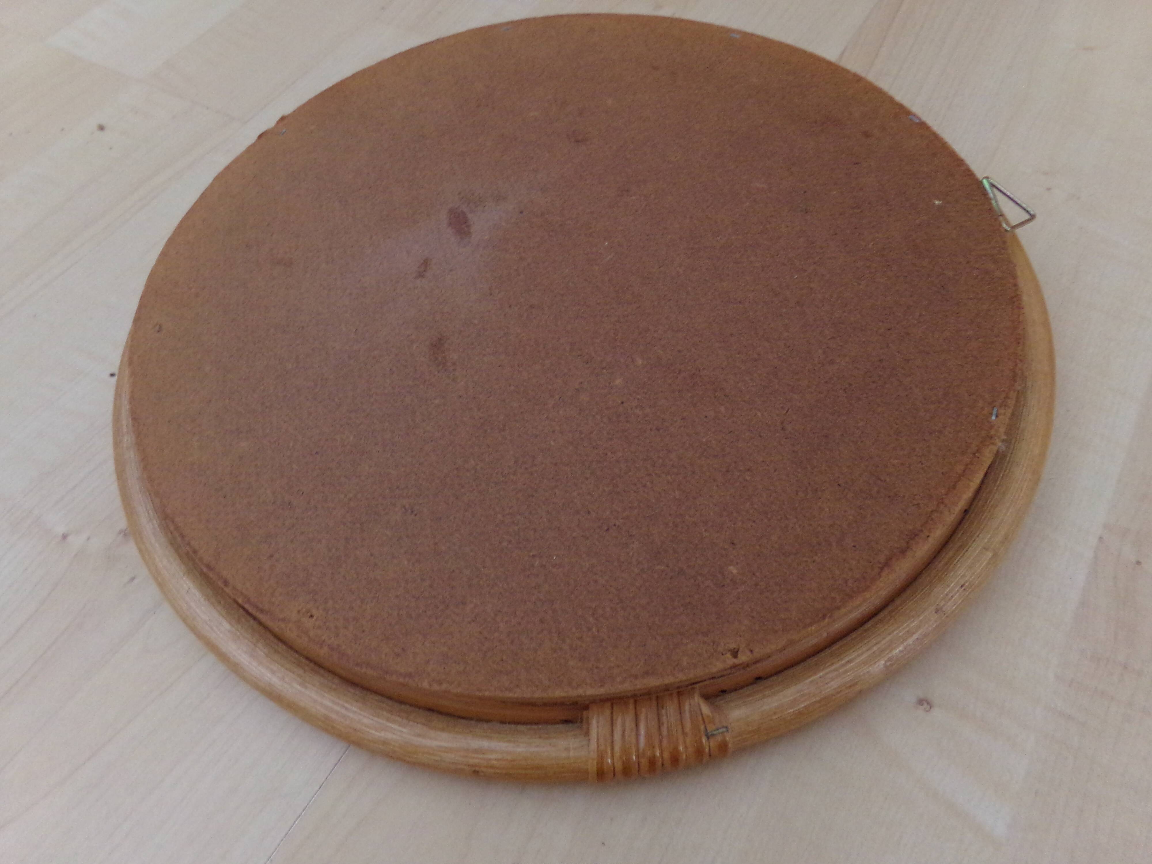 Round bamboo mirror - 27cm