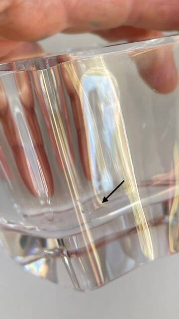 VINTAGE Free-Form Crystal ASHTRAY
