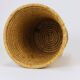 Carl Auböck II paper basket in raffia and brass, umbrella stand, 1950s