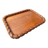 Solid wood tray from the 1940s-1950s.