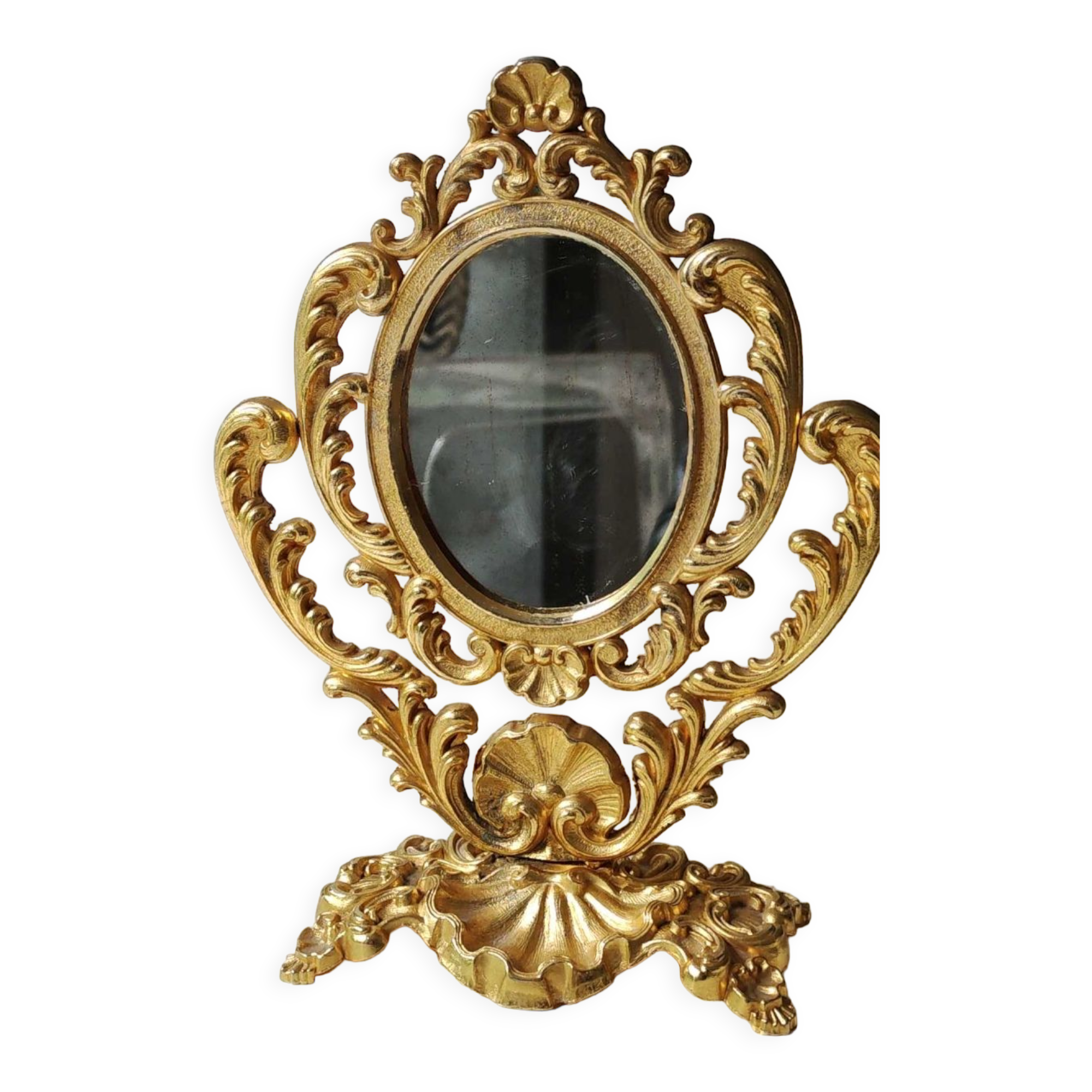 Table mirror on psyche style Louis XV 19,5x14,5cm