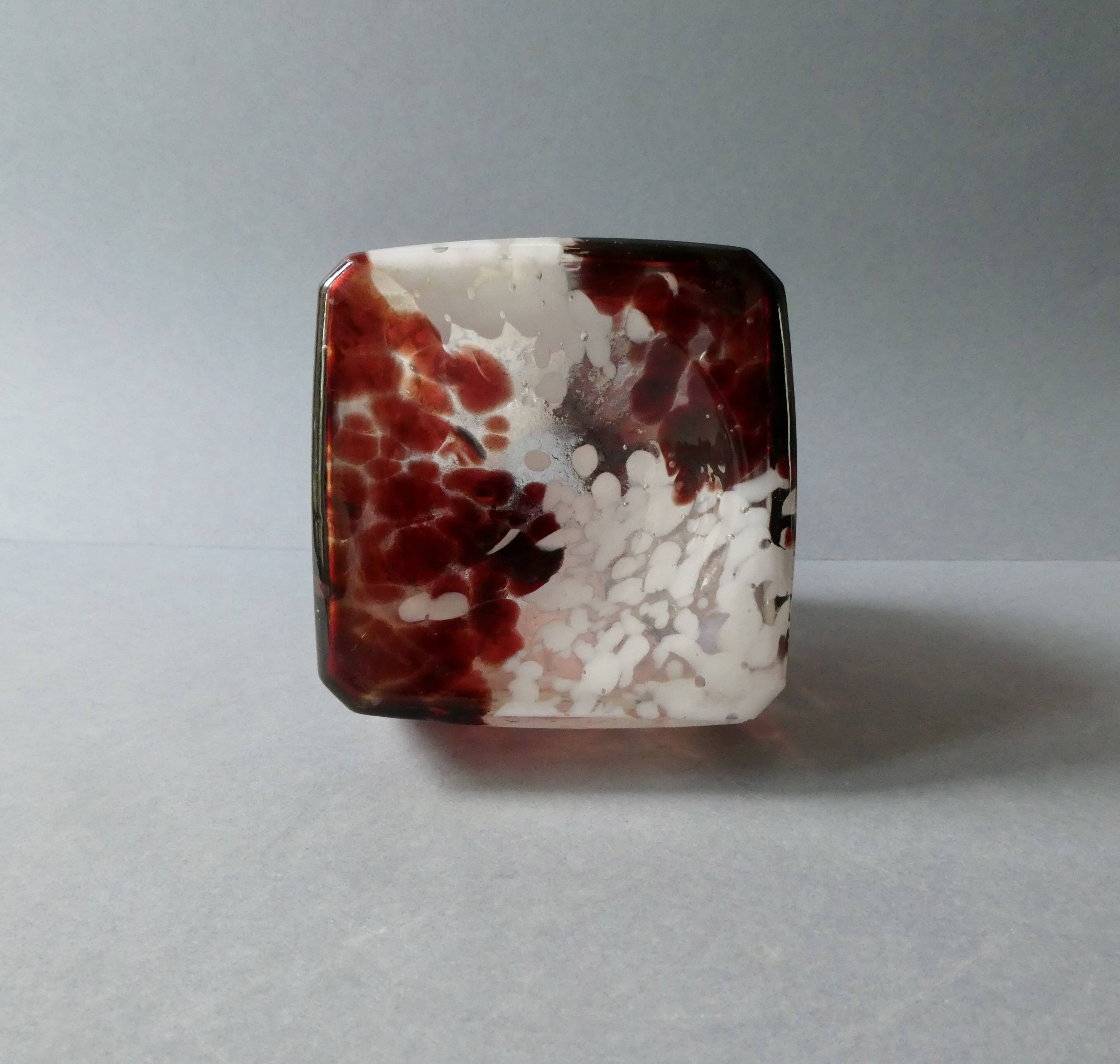 Blown glass bottle vase, Clichy glassworks