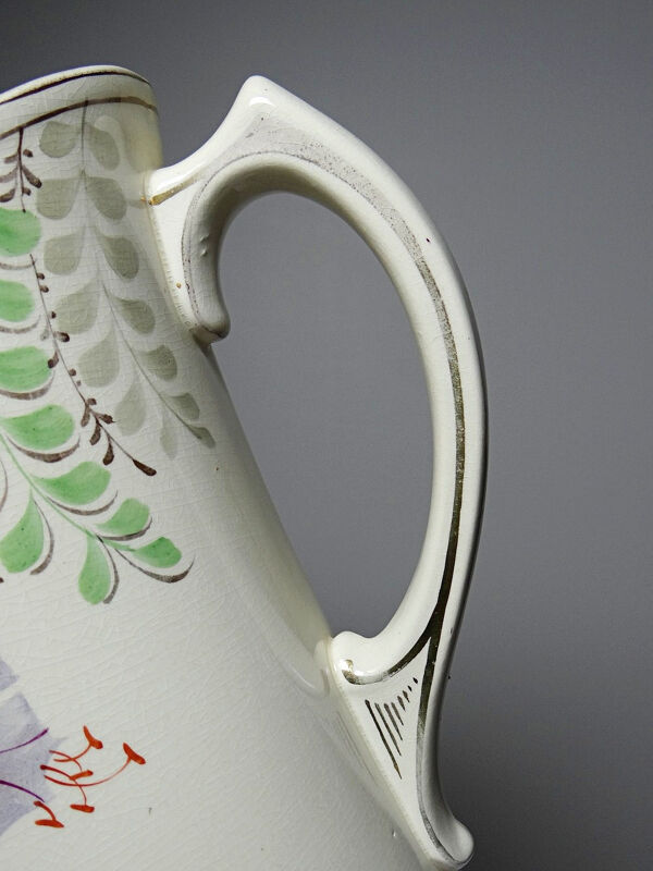 Grand broc de toilette ancien faïence Hamage Moulin des Loups