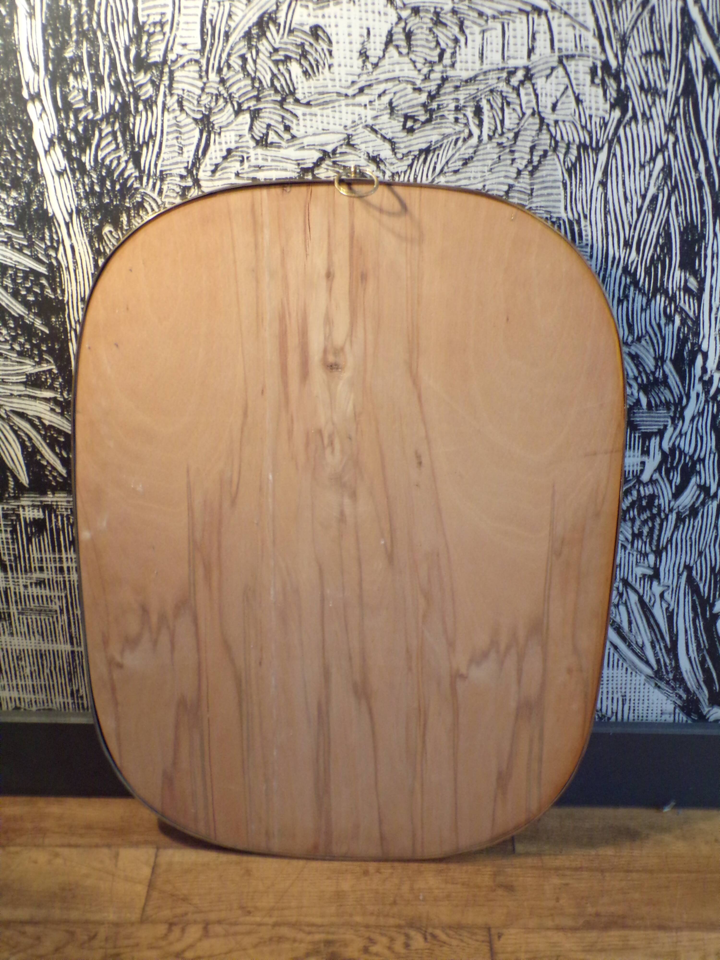 Mirror 60x80 cm brass frame