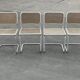 Set of 4 Cesca b32 model chairs in white by Marcel Breuer
