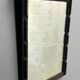 Miroir ancien en art populaire tramp, Belgique vers 1900.