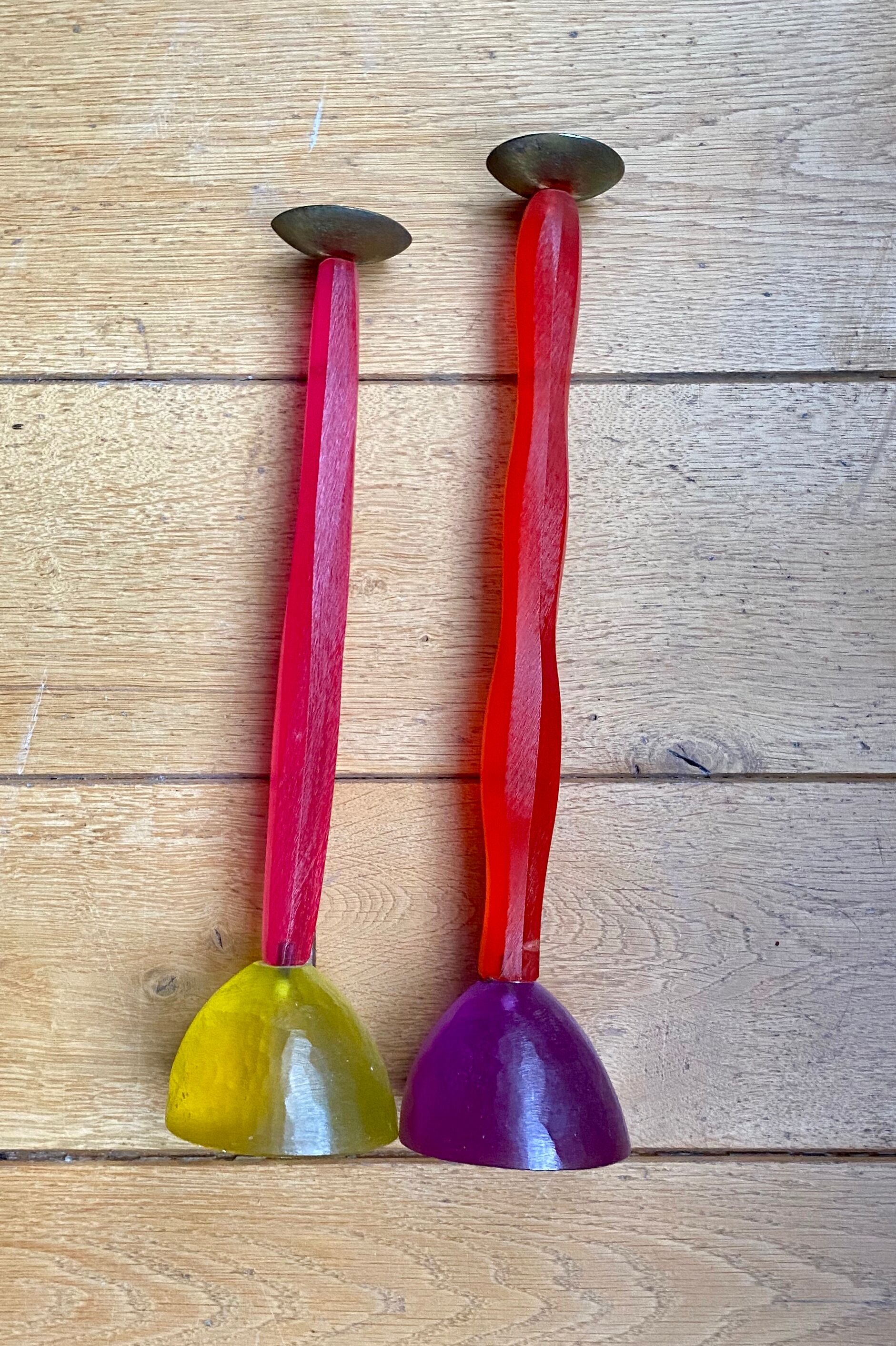 Migeon and Migeon pair of Benazir candle holders