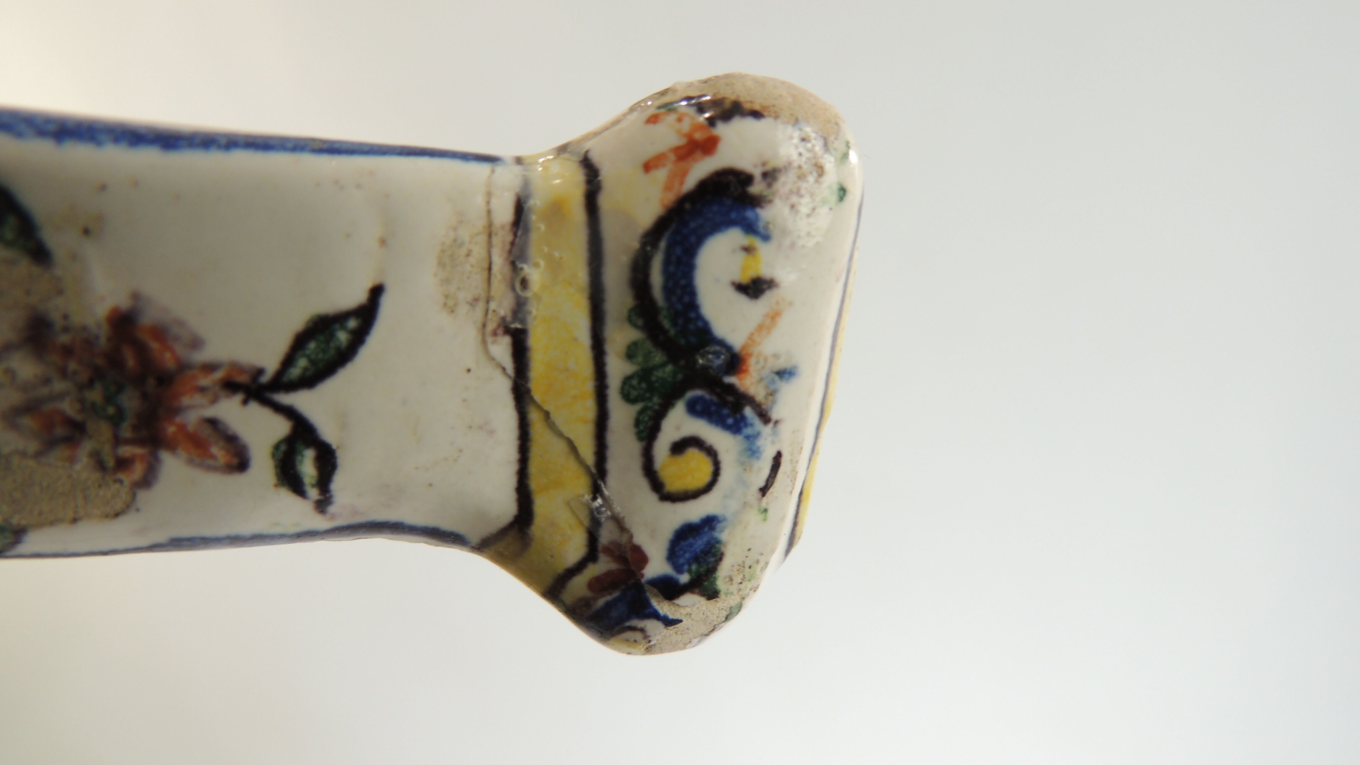 Antique ceramic knife holder / handmade / XIXth