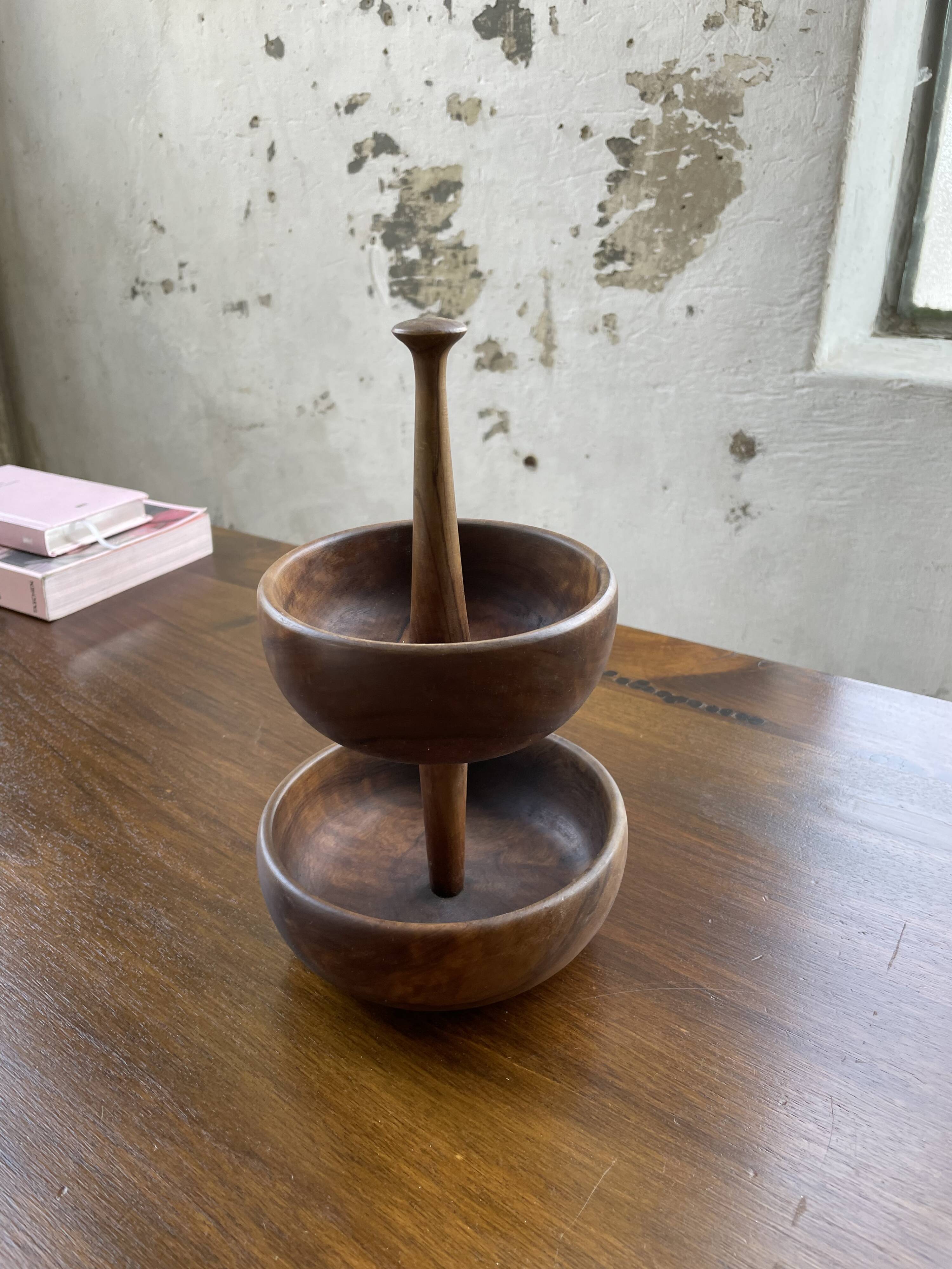 Wooden cocktail dish