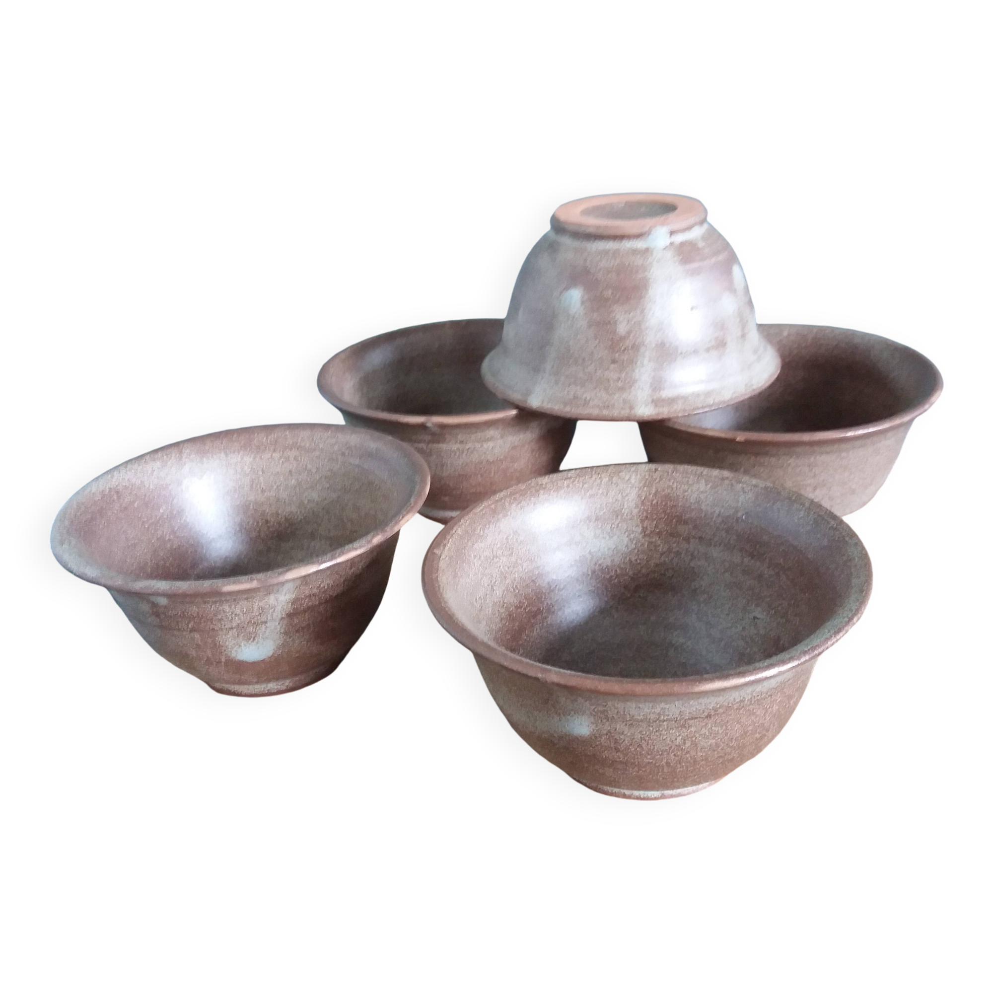 Vallauris Muratore style glazed terracotta bowl