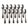 12 Cuillères à café ou dessert métal argenté Frionnet François coffee spoons