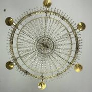 Lustre sac de perles, six feux de lumière, vers 1800