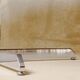 Roche Bobois - Round dining table in smoked glass and chromed steel - c 1975