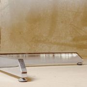 Roche Bobois - Round dining table in smoked glass and chromed steel - c 1975