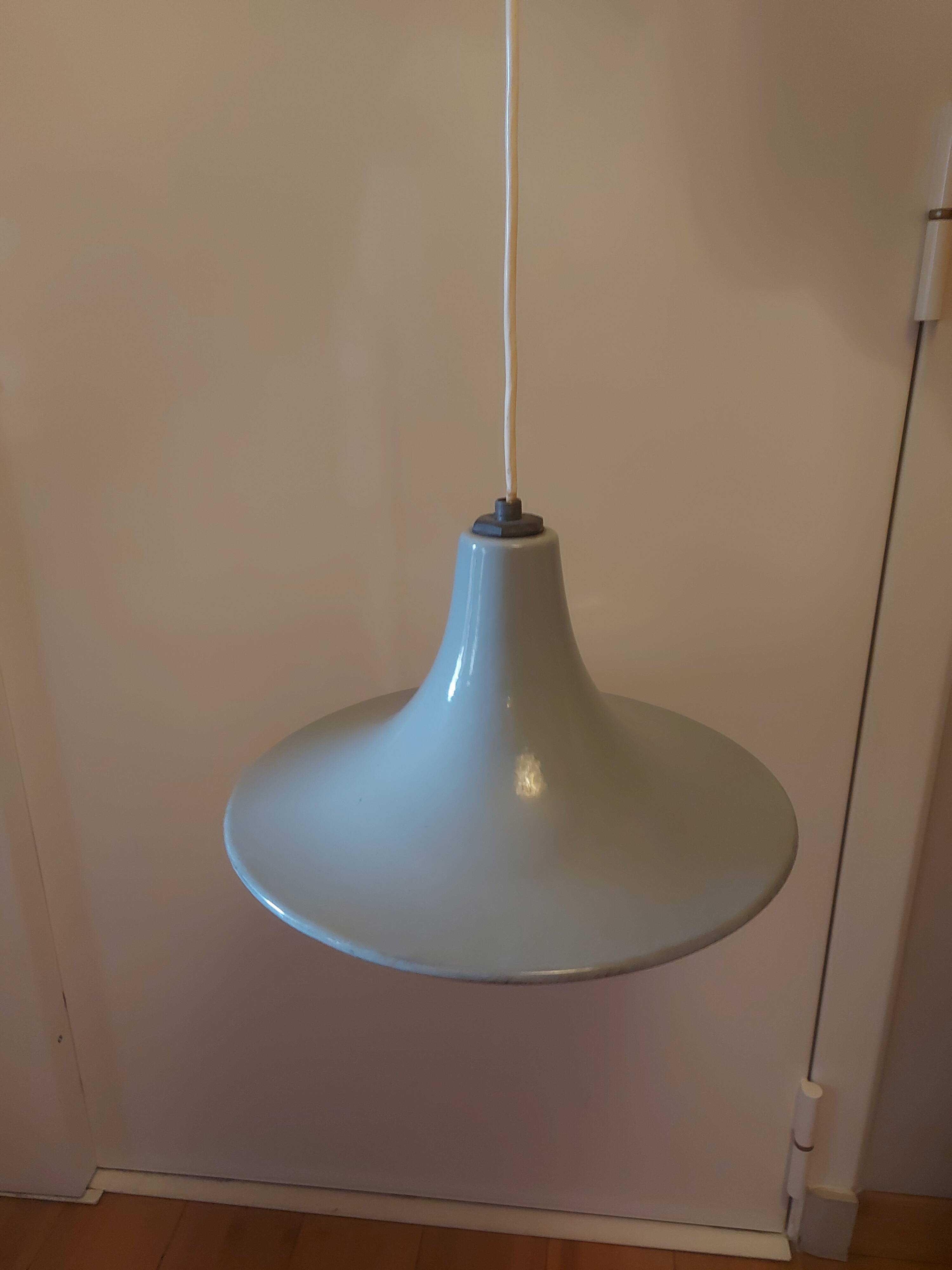Industrial enamel hanging lamp