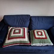 Retro crochet cushions
