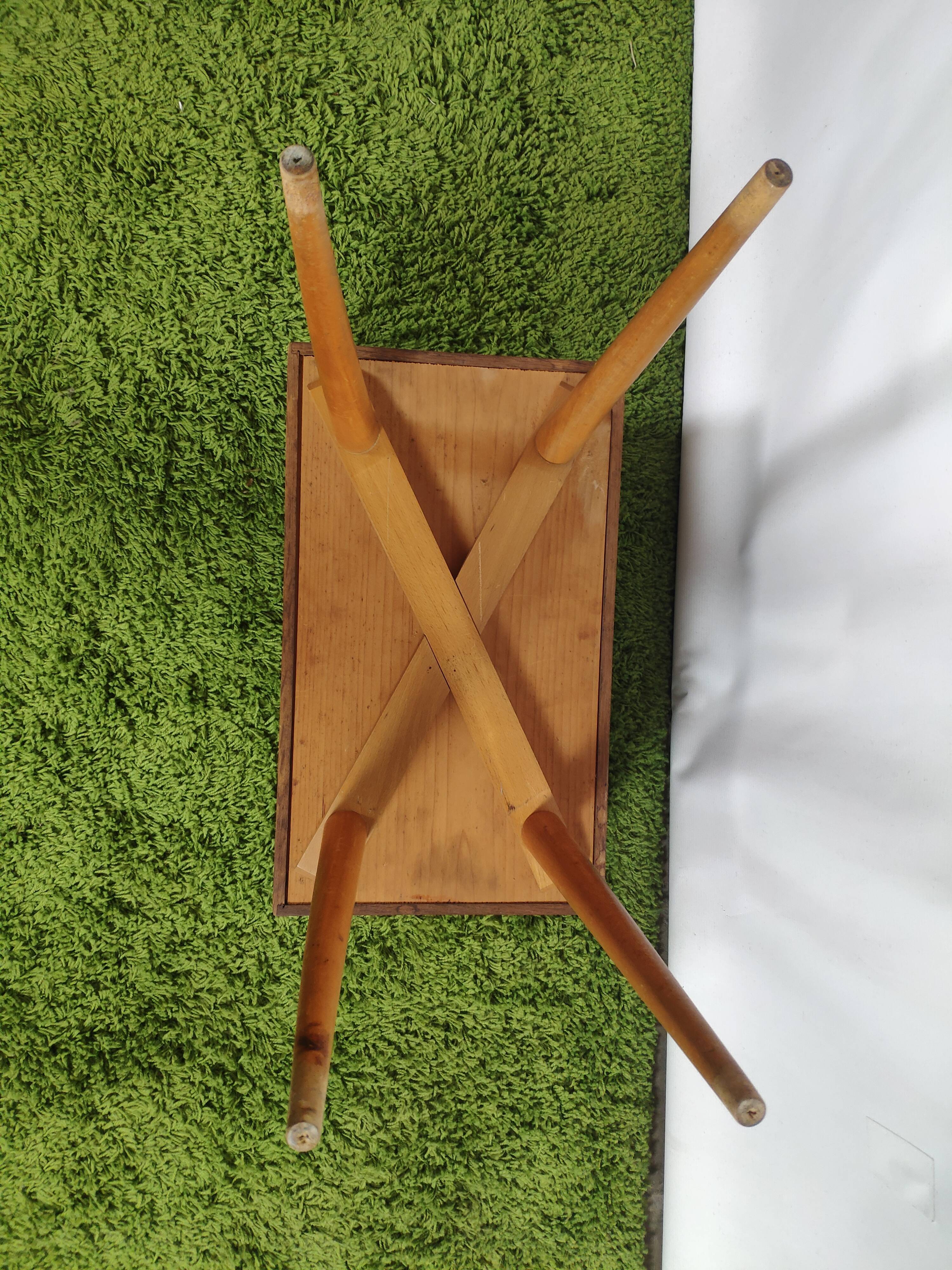Vintage worker wood foot compass