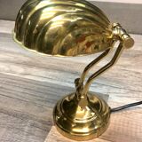 Vintage shell bedside lamp design 80 brass solid