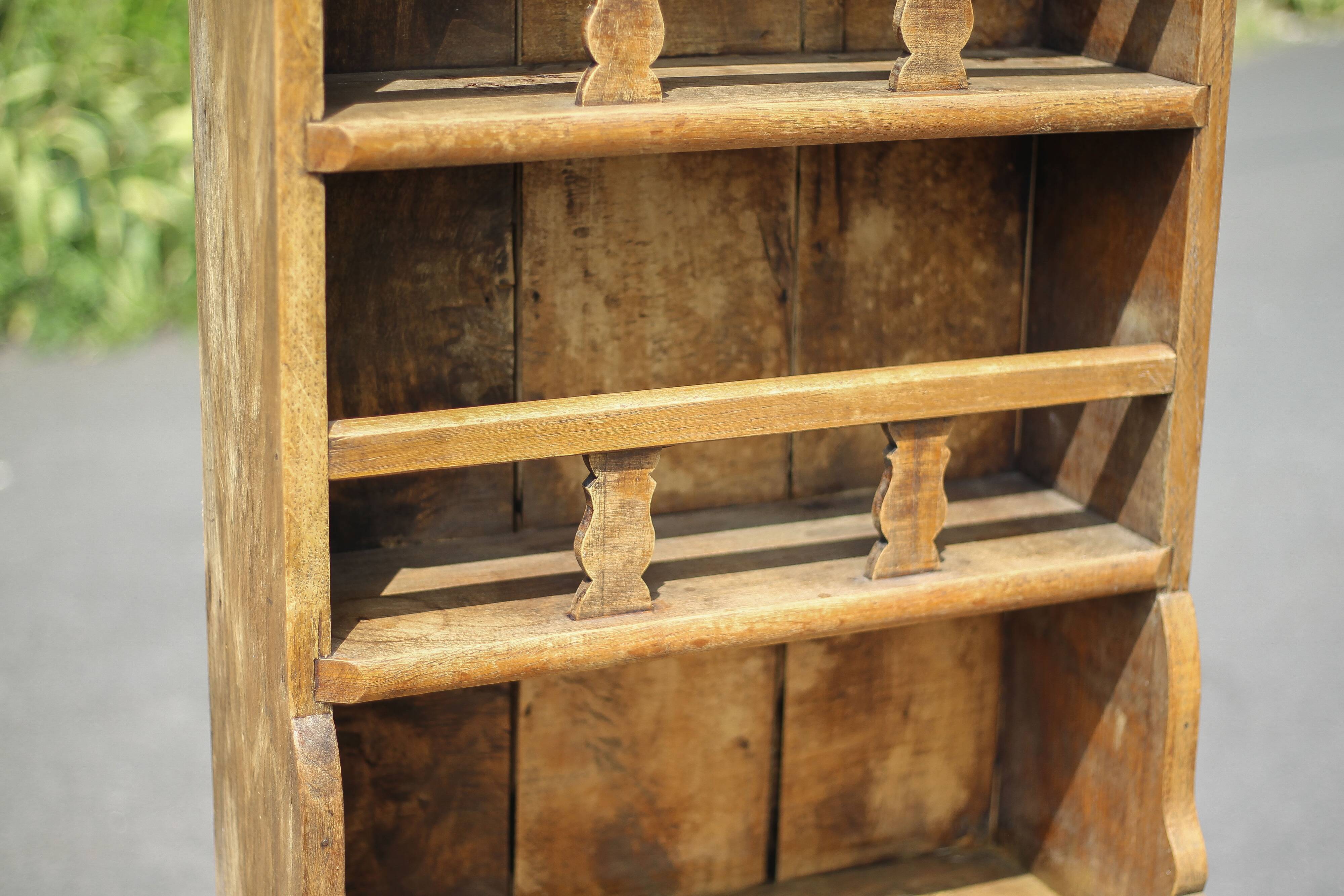 Old wooden dresser, standing shelf, vintage wooden furniture, kitchen, country, chalet, decoration