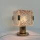 Lampe de table design en cristal et laiton, par Kamenicky Senov, années 1970