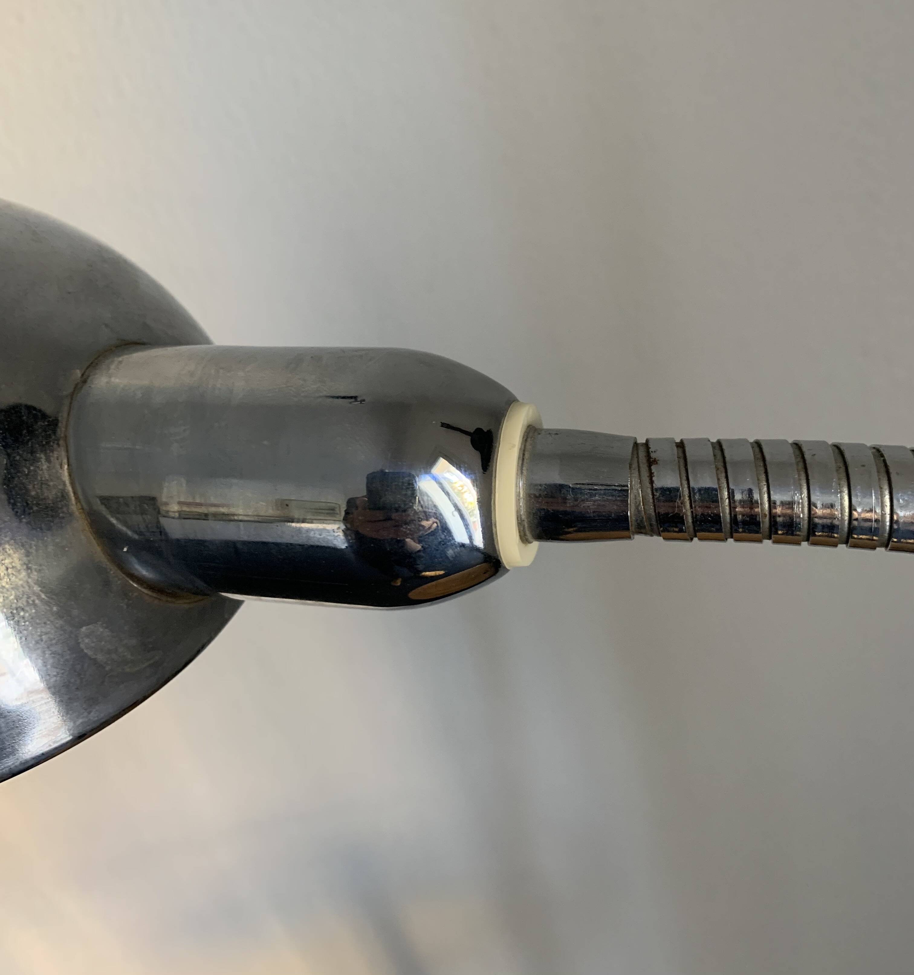 Vintage 1950 chrome industrial vice lamp Jumo 215 - 55 cm