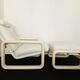 Hombre Leather Chair & Ottoman by Burkhard Vogtherr for Rosenthal