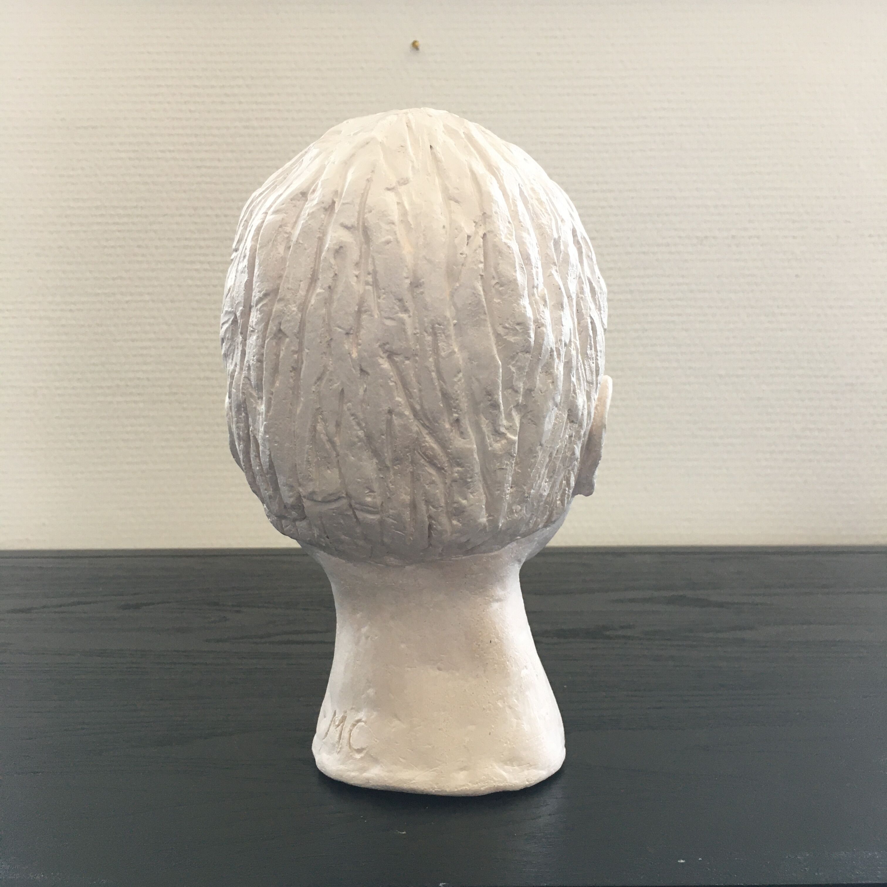 Plaster girl's head