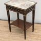 Table d'appoint style Louis XVI, marbre, début XXème, estampillée