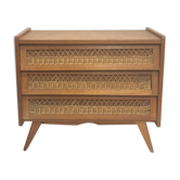 Commode années 60 rotin