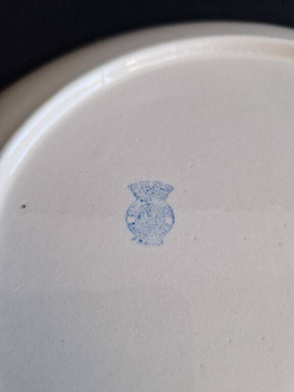 Vintage dish with handles, Badonvillier ceramic