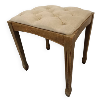 Ancien tabouret velours