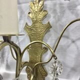 Pair of Wall Lamp Bronze And Crystal 1 Light