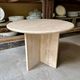 Side table, round low in travertine ⌀ 61 cm