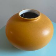 Round yellow vase stamped W. Germany 690-12 – Vintage