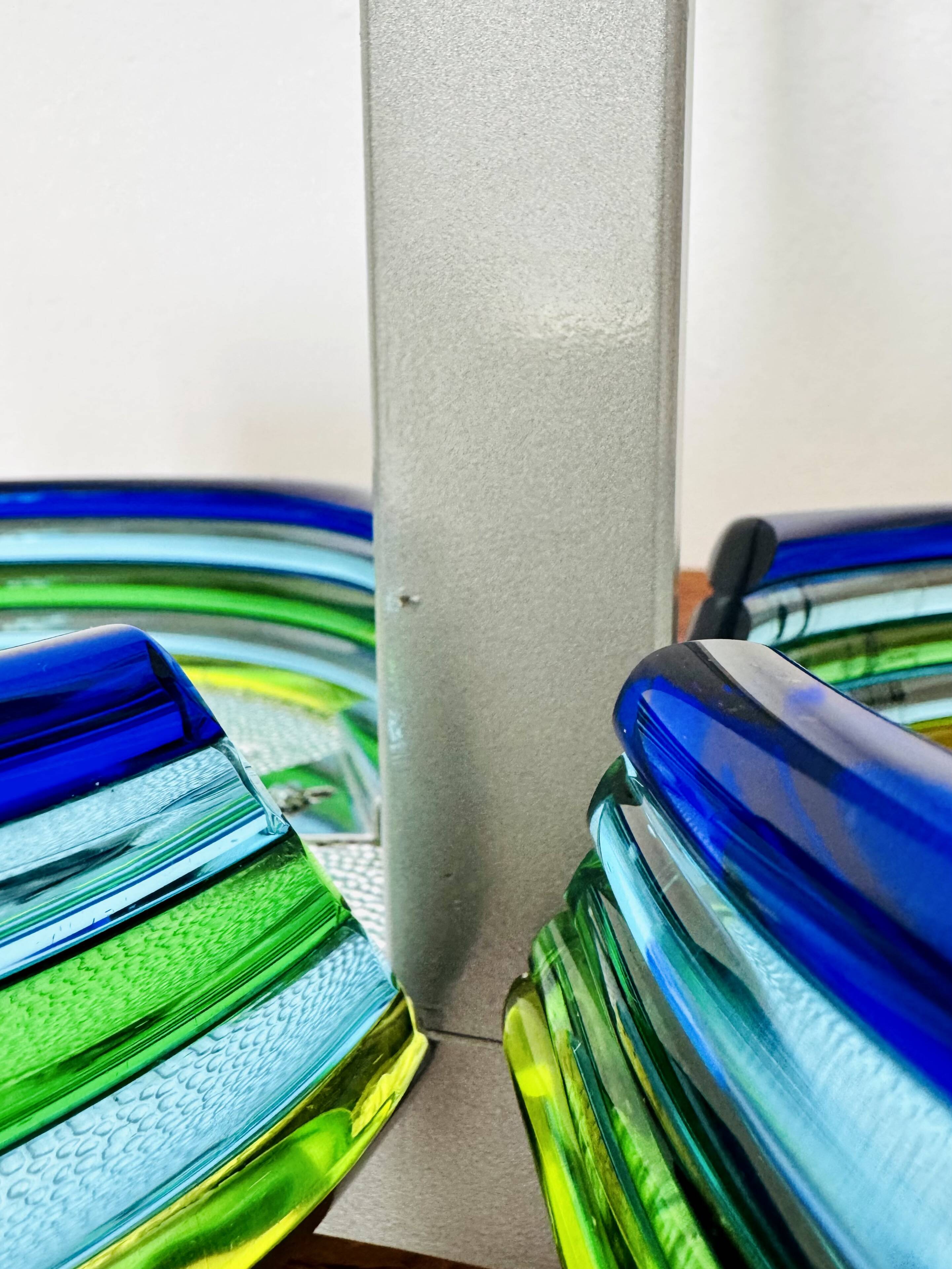 Murano Glass Pendant Lamp by Roberto Pamio for Leucos