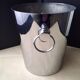 Chrome-plated steel champagne bucket by André Leroy