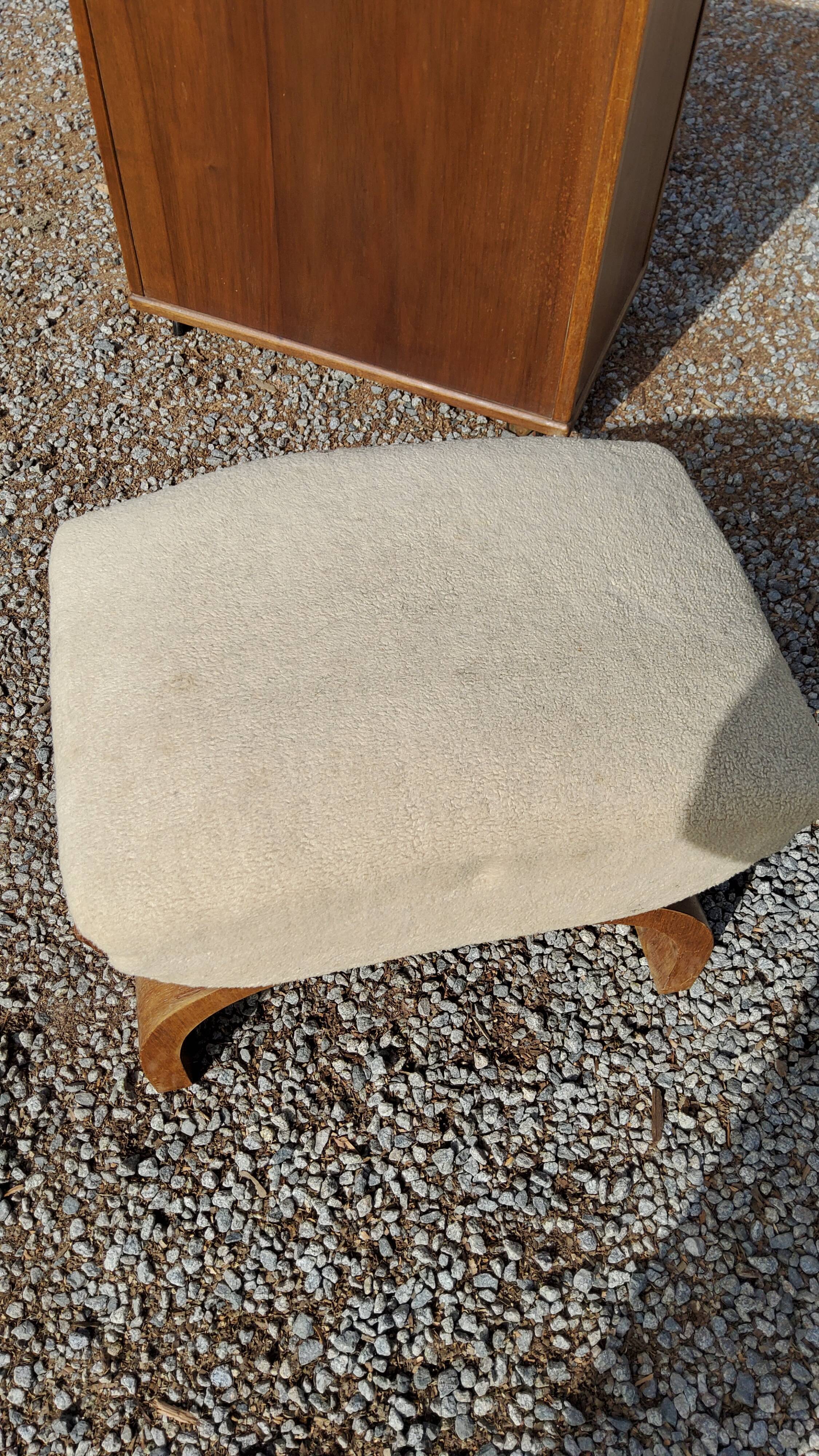 Art deco walnut stool 1930