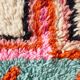 Pink and blue boujaad berber carpet in wool, hand-woven in morocco