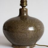 Mouse grey stoneware lamp base, 1960s