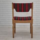 1970s, Danish set of 4 dining chairs, original condition, oak, wool.