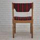 1970s, Danish set of 4 dining chairs, original condition, oak, wool.