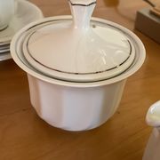 Vintage white porcelain coffee service from hollóháza hungary
