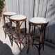 3 tabourets de bar style Thonet