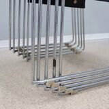 Omstack vintage metal chairs BIEFFEPLAST 1970s