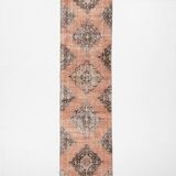 3x12 Brunt Red & Brown Vintage Runner Rug, 88x382Cm