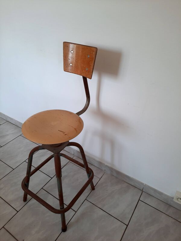 Chaise d'atelier années 60
