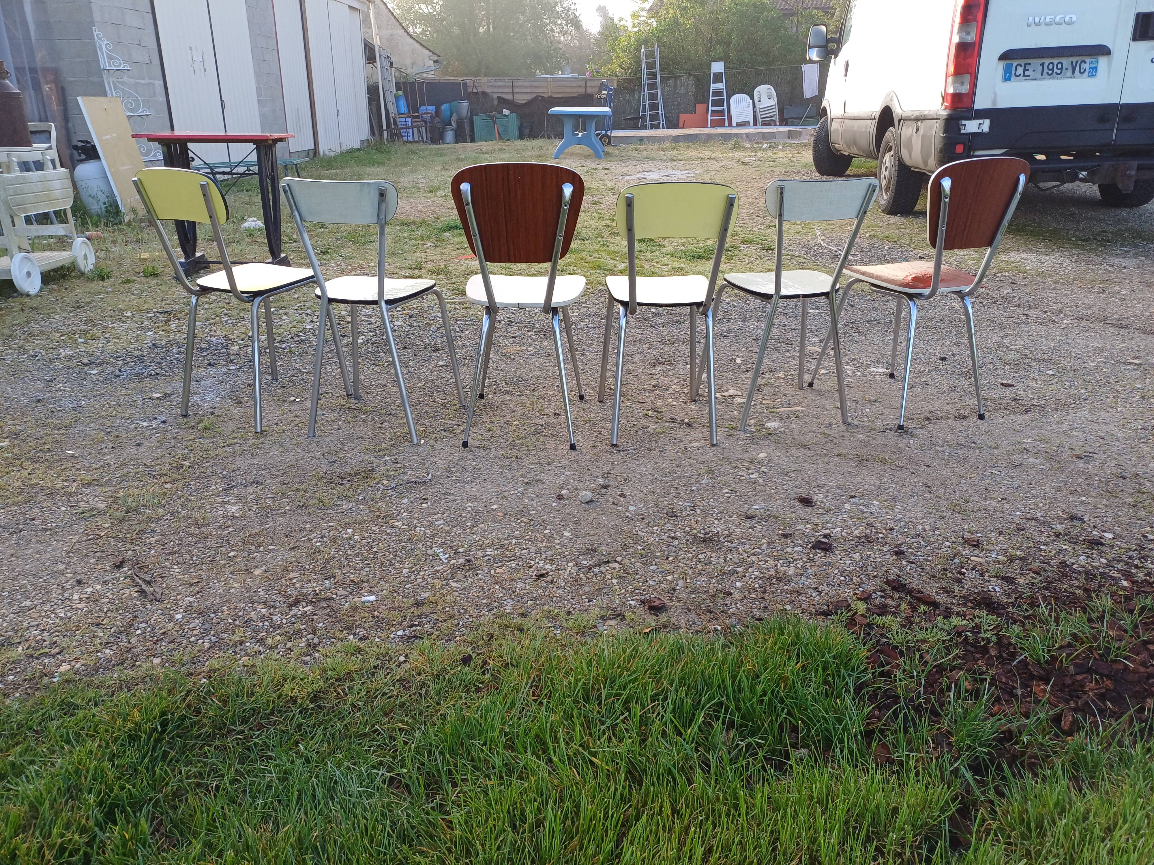 6 Vintage Formica Chairs