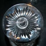 Baccarat set of 35 crystal glasses + 2 flower model carafes 9157 from 1907