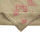 Hand-knotted turkish beige runner carpet 89 cm x 310 cm