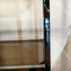 Designer shelf in chrome metal and smoked glass vintage 1970